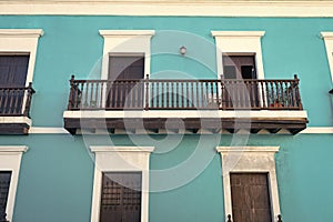 balcony railings outdoor. photo of balcony railings fence. balcony railings on bright house.