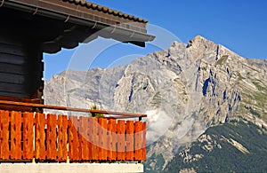 Balcony of a Swiss chalet