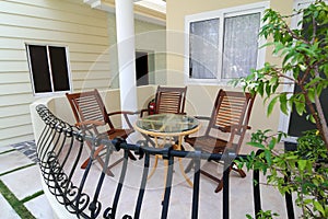 Balcony with Table and Chairs