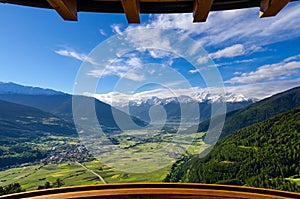 Balcony view in the Alps photo