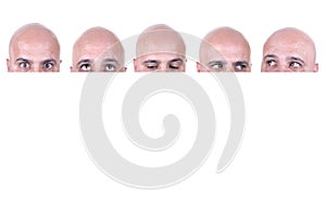 Bald actor faces