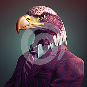 Bald eagle bird portrait fashion shoot