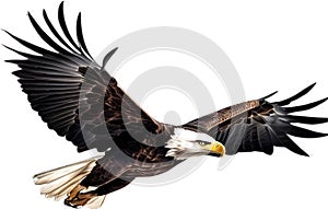 Bald eagle, Close-up colored-pencil sketch of a Bald eagle. AI-Generated.