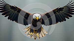 Bald Eagle Flying Towards Camera