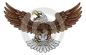 Bald Eagle Hawk Flying Golf Ball Claw Mascot