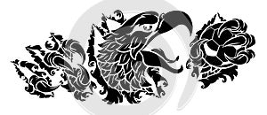 Bald Eagle Hawk Ripping Soccer Football Mascot