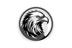 Bald Eagle head Silhouette Vector Illustration-1