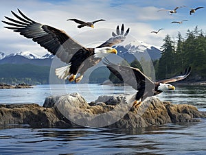 Bald Eagles (haliaeetus leucocephalus)