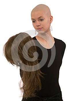 Bald girl