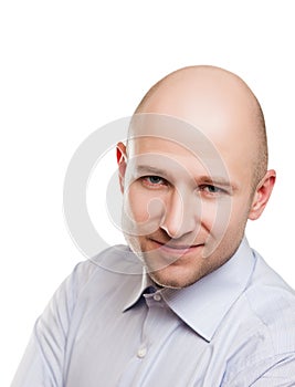 Bald man portrait