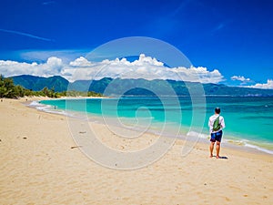 Baldwin Beach Park, beautiful, long white-sand beach on Maui`s North Shore