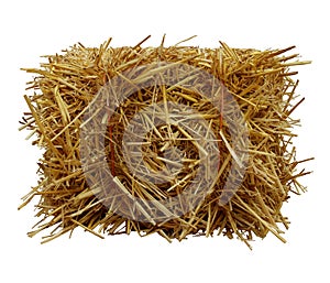 Bale-Of-Hay-Front-View photo