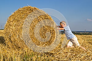 Bale straw boy