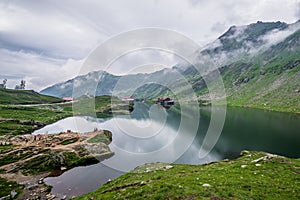 Balea Lake next to Transfagarasan road, Romania