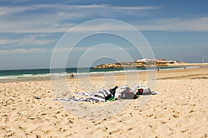 Baleal Beach and Baleal village (Peniche, Portugal) in the afternoon