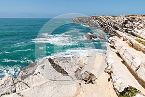 Baleal rocky coast in Portugal