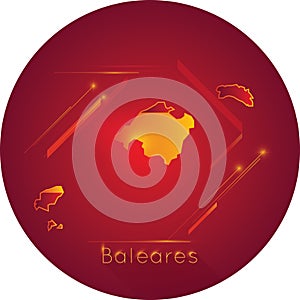 baleares map. Vector illustration decorative design