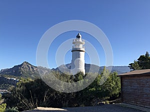 Es refugi den Muleta lighthouse Port de Soller village photo