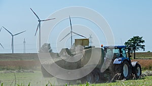 Baler at the haymaking