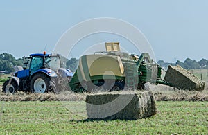 Baler at the haymaking