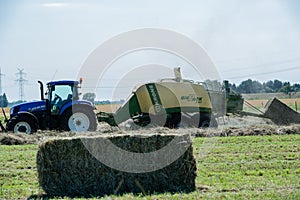 Baler at the haymaking