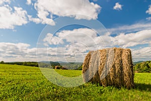 Bales of Hay in the Canadian Countryside