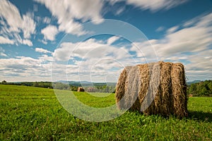 Bales of Hay in the Canadian Countryside