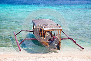 Bali boat, Gili island beach, Indonesia photo