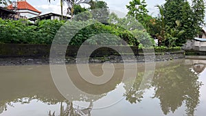 Bali Canggu river bridges view at local village