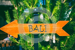 Bali direction sign