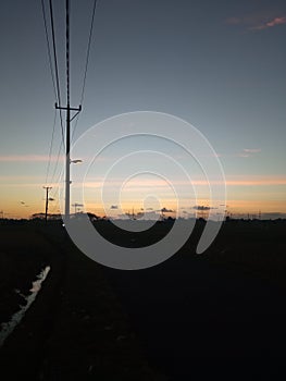 Bali evening sunset dark