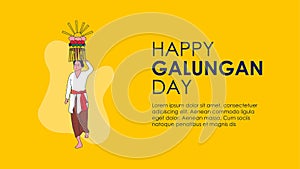 bali festival galungan poster template