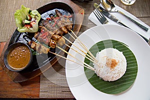 Bali food in the restaurant photo