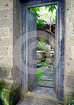 Bali house and garden entrance