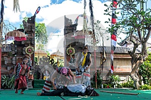 BALI, INDONESIA - MAY 5, 2017: Barong dance on Bali, Indonesia. Barong is a religious dance in Bali based on the great