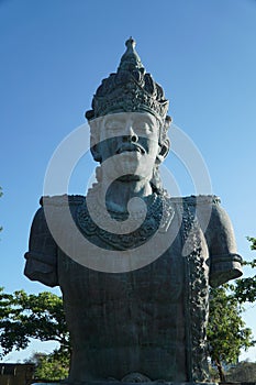 Bali, Indonesia, November 5th 2019 : Giant Wisnu statue in the Garuda Wisnu Kencana Cultural Park on Bali