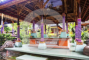 Bali, Indonesia, Ubud. Puri Saren Royal Palace. Inside.