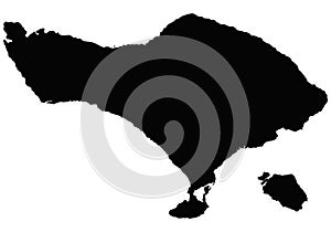 Bali map vector outline.