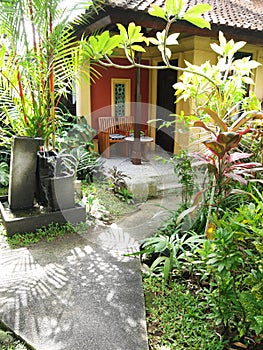 Bali resort patio garden