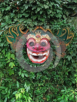 Bali: traditional Barong wooden mask