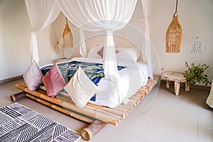 Bali villa interior design with pool