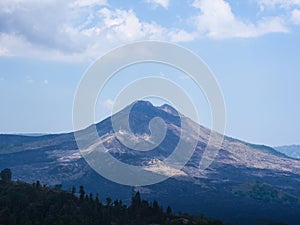 Bali volcano, Agung mountain from Kintamani in Bali photo