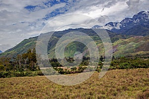 The Baliem Valley is a high mountain valley