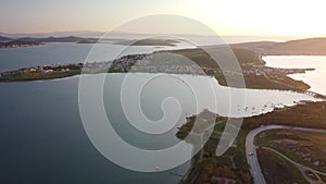 Balikesir Ayvalik and Cunda island aerial view.