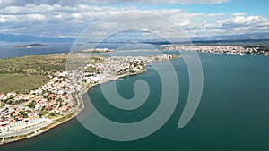 Balikesir Ayvalik and Cunda island aerial view.