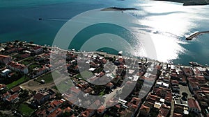 Balikesir Ayvalik and Cunda island aerial view.