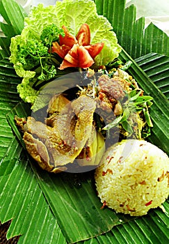 Balinese ethnic duck dish