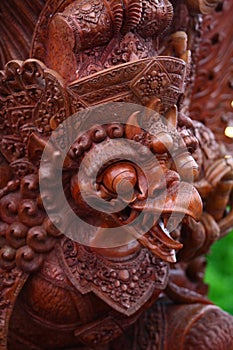 Balinese Garuda Wooden Sculpture photo