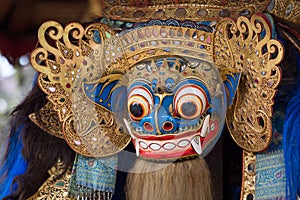 Balinese God statue in Central Bali temple