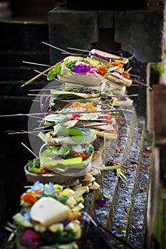 Balinese Hindu Offerings. photo